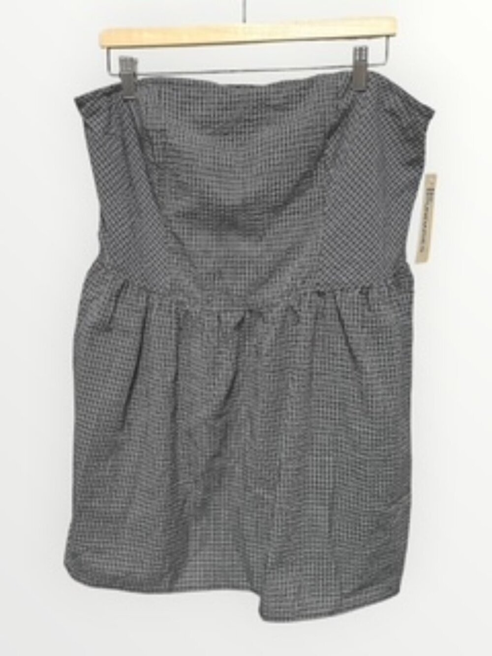 NWT No Boundaries Womens Tube Top Dress Black & White Plaid Size XXL (20)